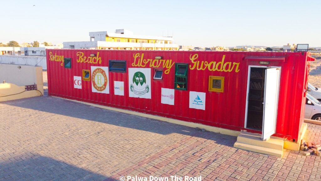 gwadar beach library, gwadar container beach library