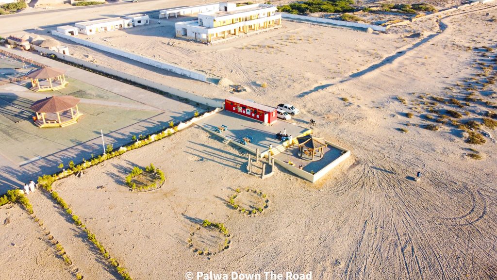 drone view of gwadar beach library balochistan